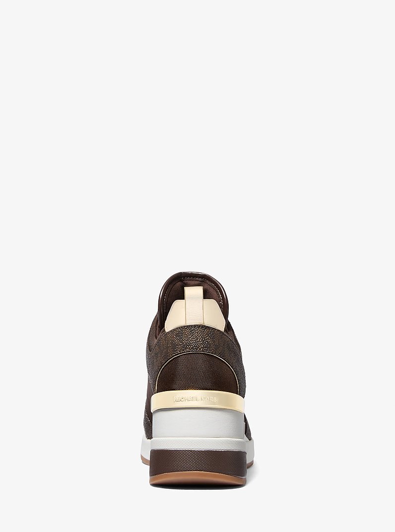 Georgie Signature Logo Trainer in BROWN | Michael Kors
