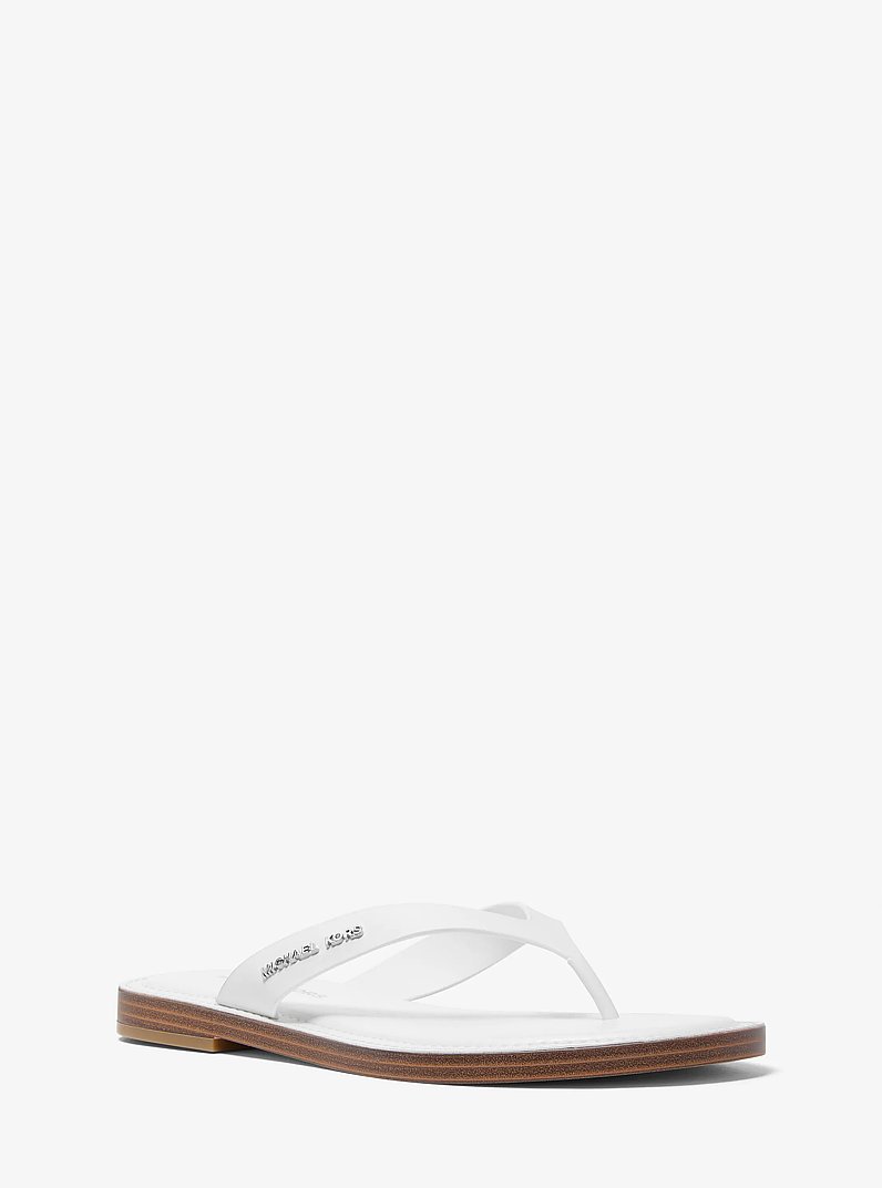 Flip-Flop Koko aus Leder in OPTIC WHITE | Michael Kors