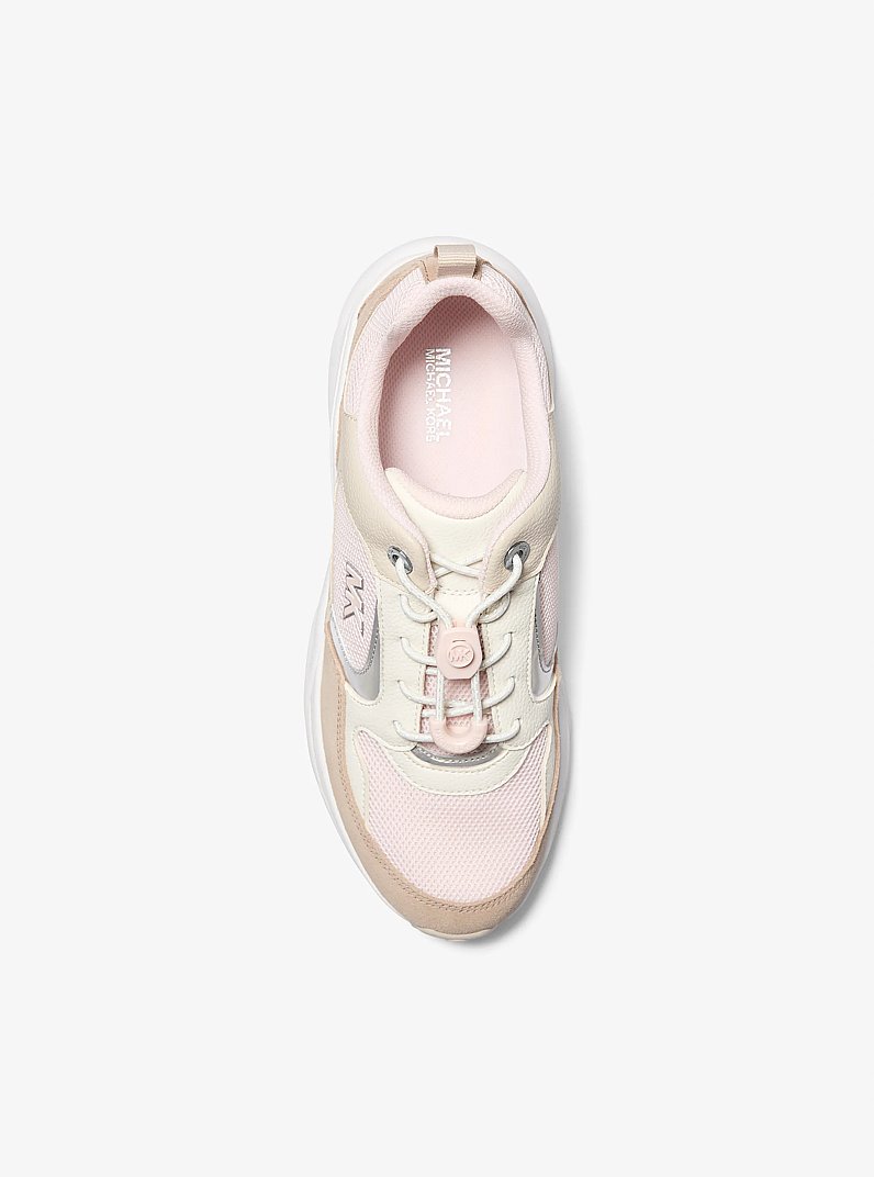 Jett Mixed-Media Trainer in POWDER BLUSH | Michael Kors