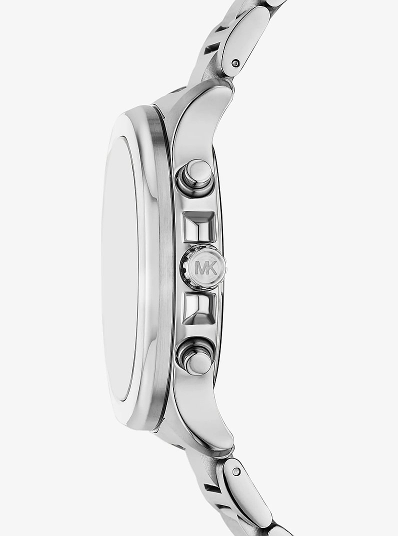 Oversized Sage Silver-Tone Watch in SILVER | Michael Kors