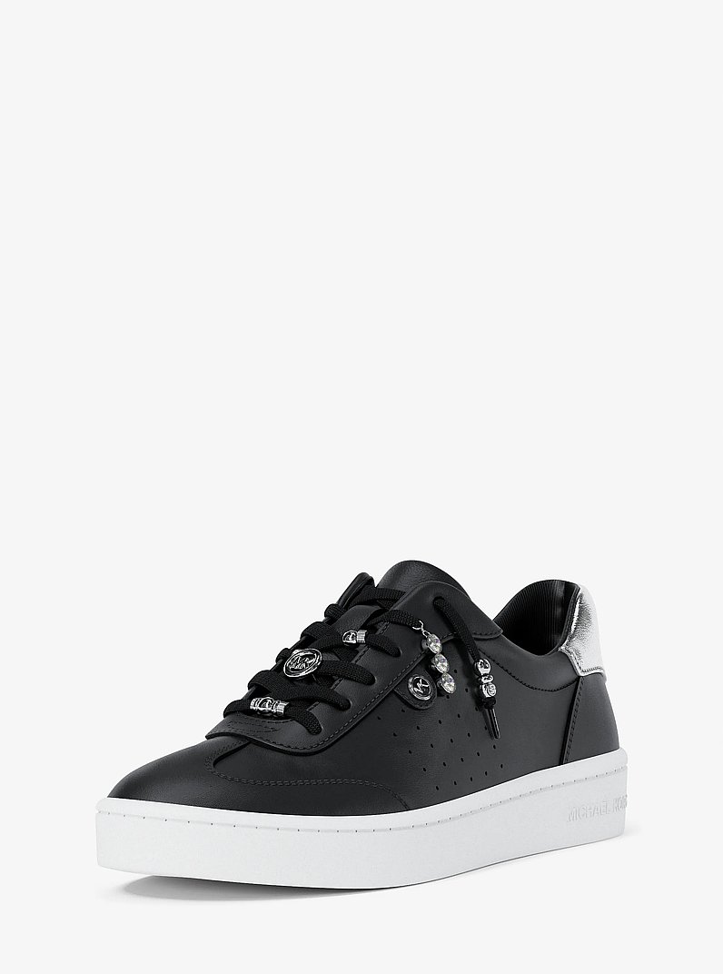 Zapatilla de piel con adornos Scotty in NEGRO | Michael Kors