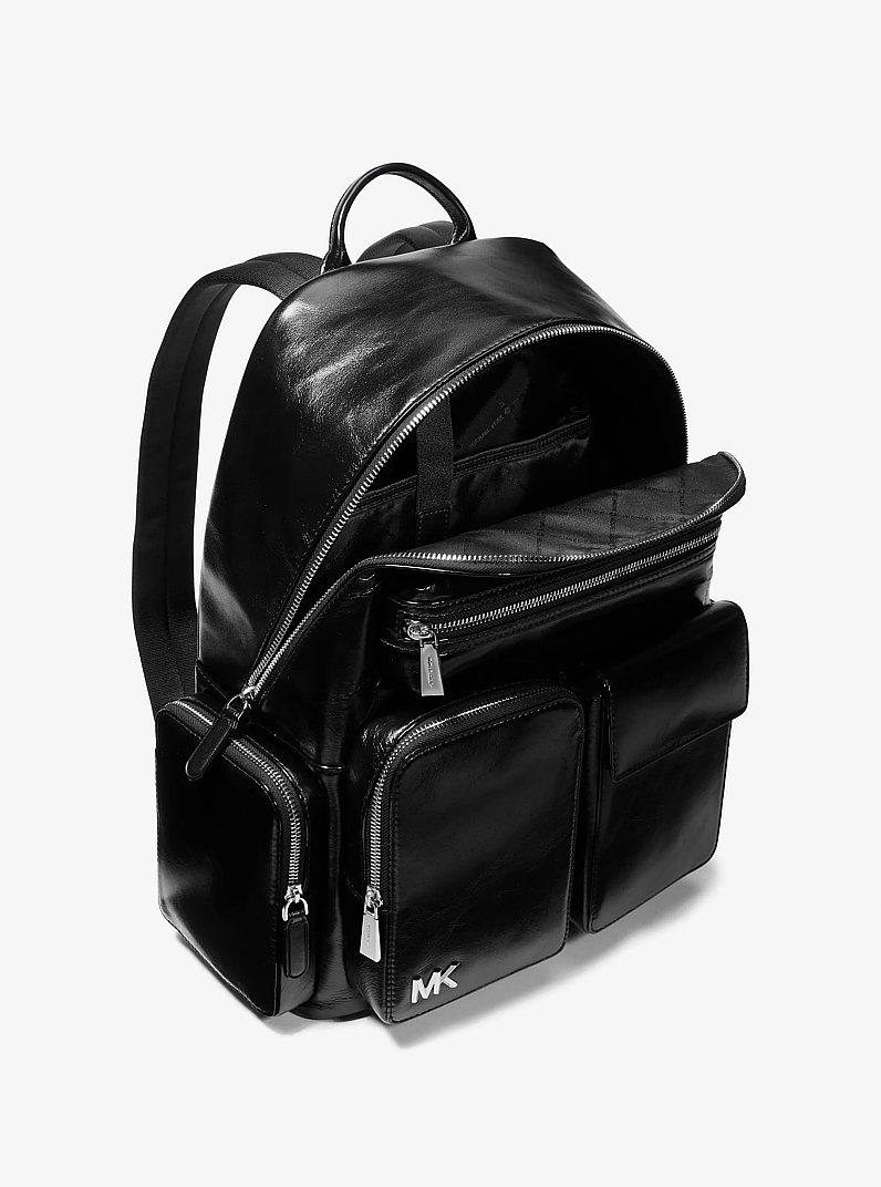Dakota Leather Cargo Backpack in BLACK | Michael Kors