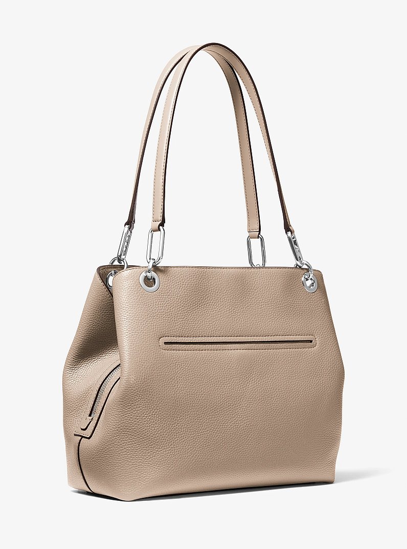 Borsa tote Kensington grande in pelle martellata in SABBIA CHIARO | Michael Kors
