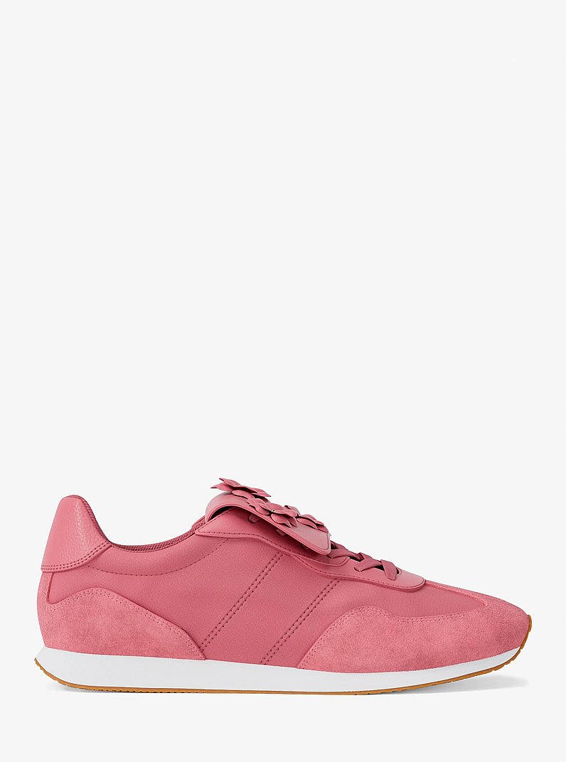 Essex Embellished Nylon Trainer in CARNATION | Michael Kors