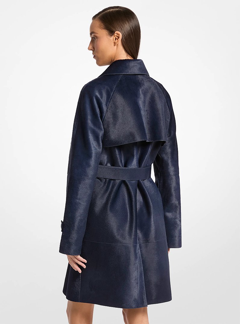 Gabardina de pelo de becerro in AZUL MEDIANOCHE | Michael Kors