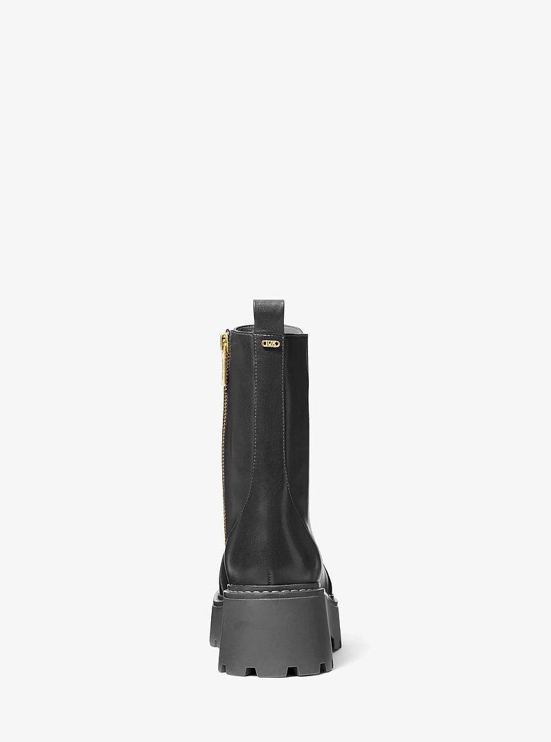 Blake Leather Combat Boot in BLACK | Michael Kors