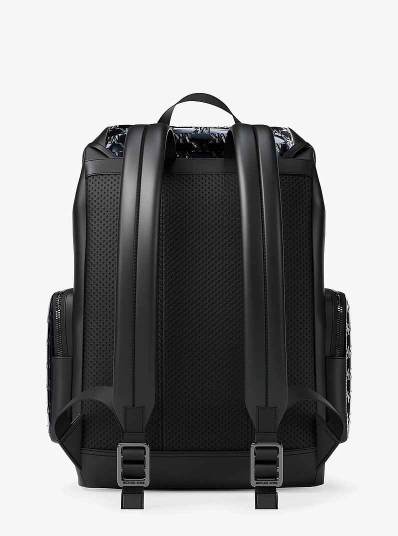 Cooper Medium Metallic Logo Debossed Backpack in NAVY - Sale