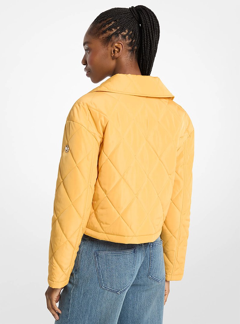 Cropped Quilted Jacket in HONEYWHEAT | Michael Kors