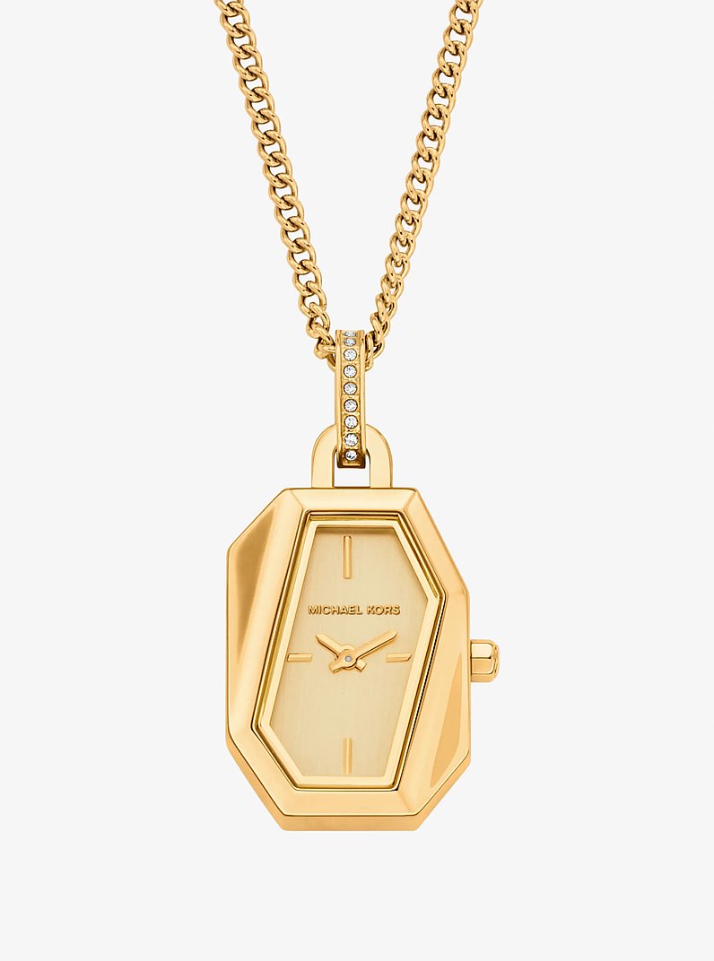 Collana Suri tonalit&agrave; oro con orologio in ORO | Michael Kors