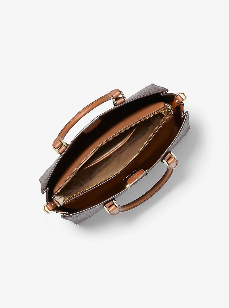 Sally 2-in-1 Medium Logo Satchel in BRN/ACORN | Michael Kors