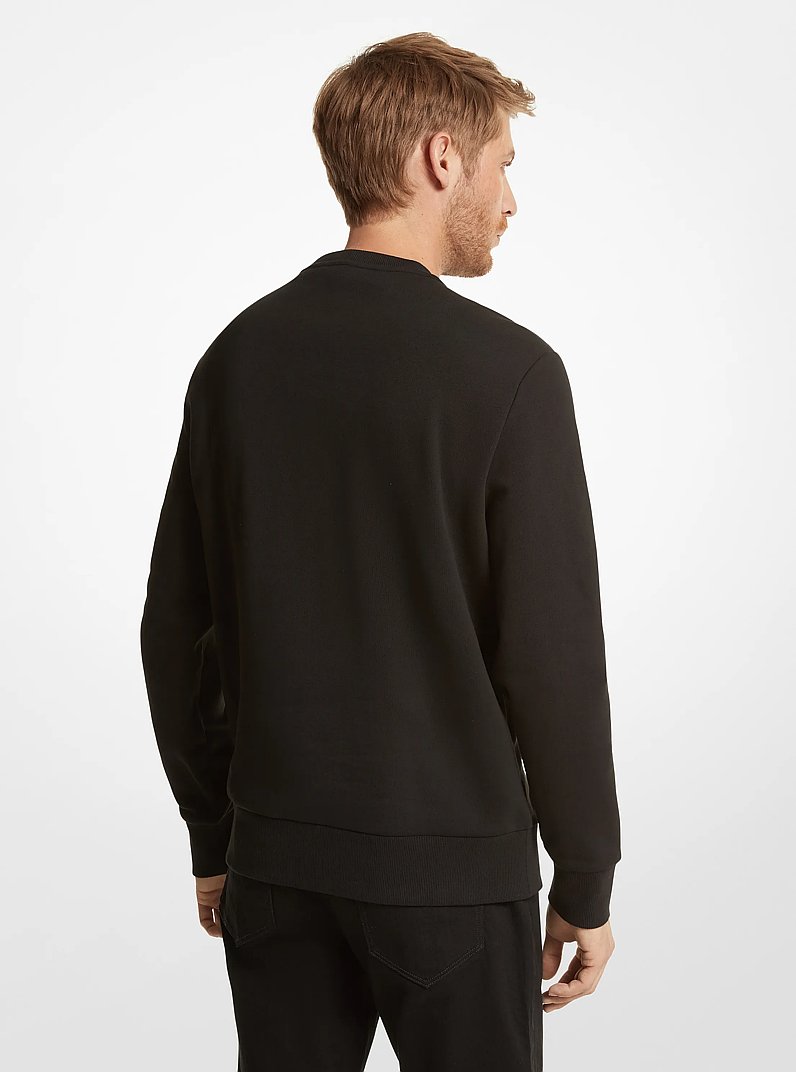 Sudadera de algod&oacute;n org&aacute;nico con logotipo imperio in NEGRO | Michael Kors