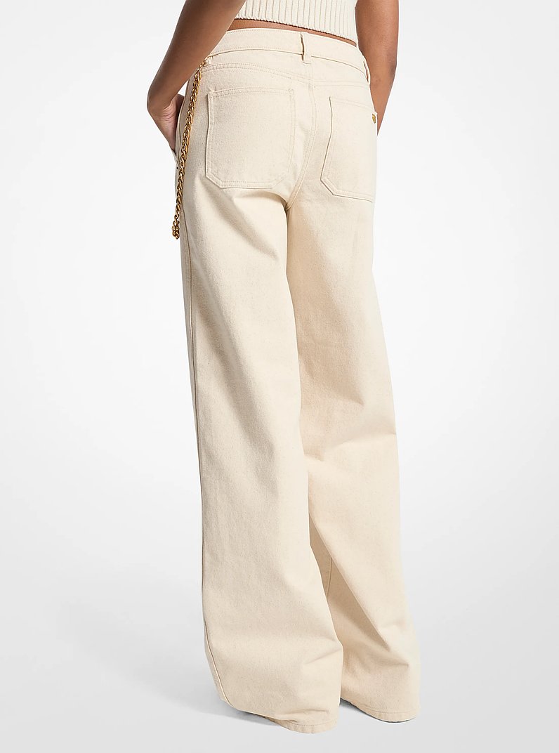 Relaxed Wide-Leg Jeans in NATRINSWSH | Michael Kors