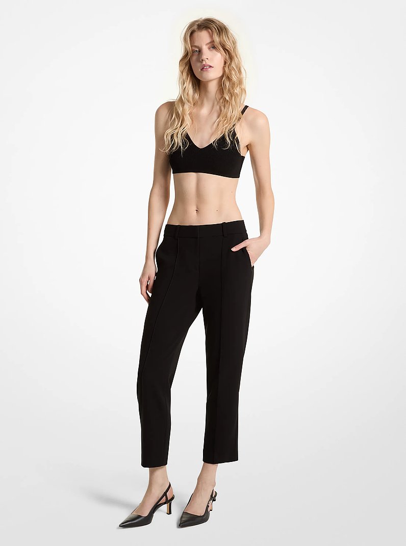 Pantalone in cr&ecirc;pe in NERO | Michael Kors