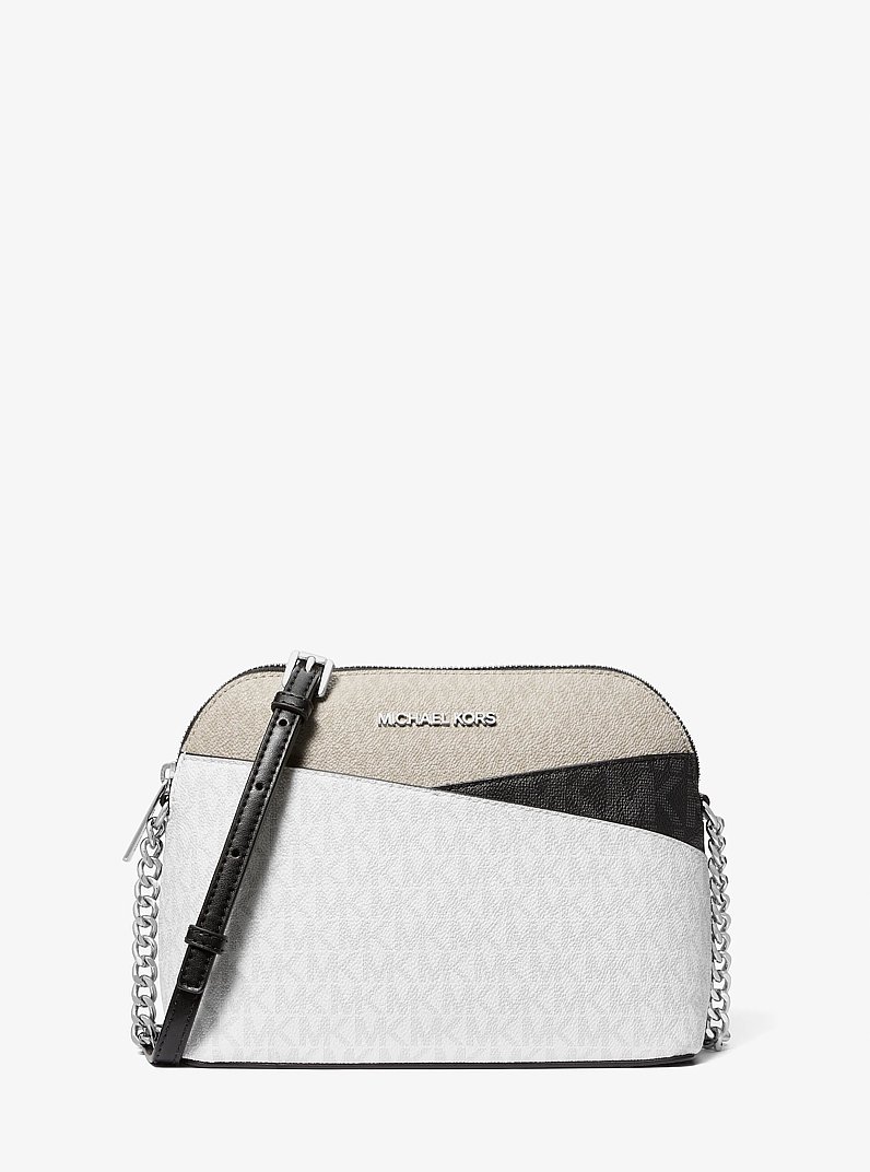 Bolso cruzado Jet Set Travel de bloques de color con logotipo de la marca in BLANCO INTENSO MULTICOLOR | Michael Kors