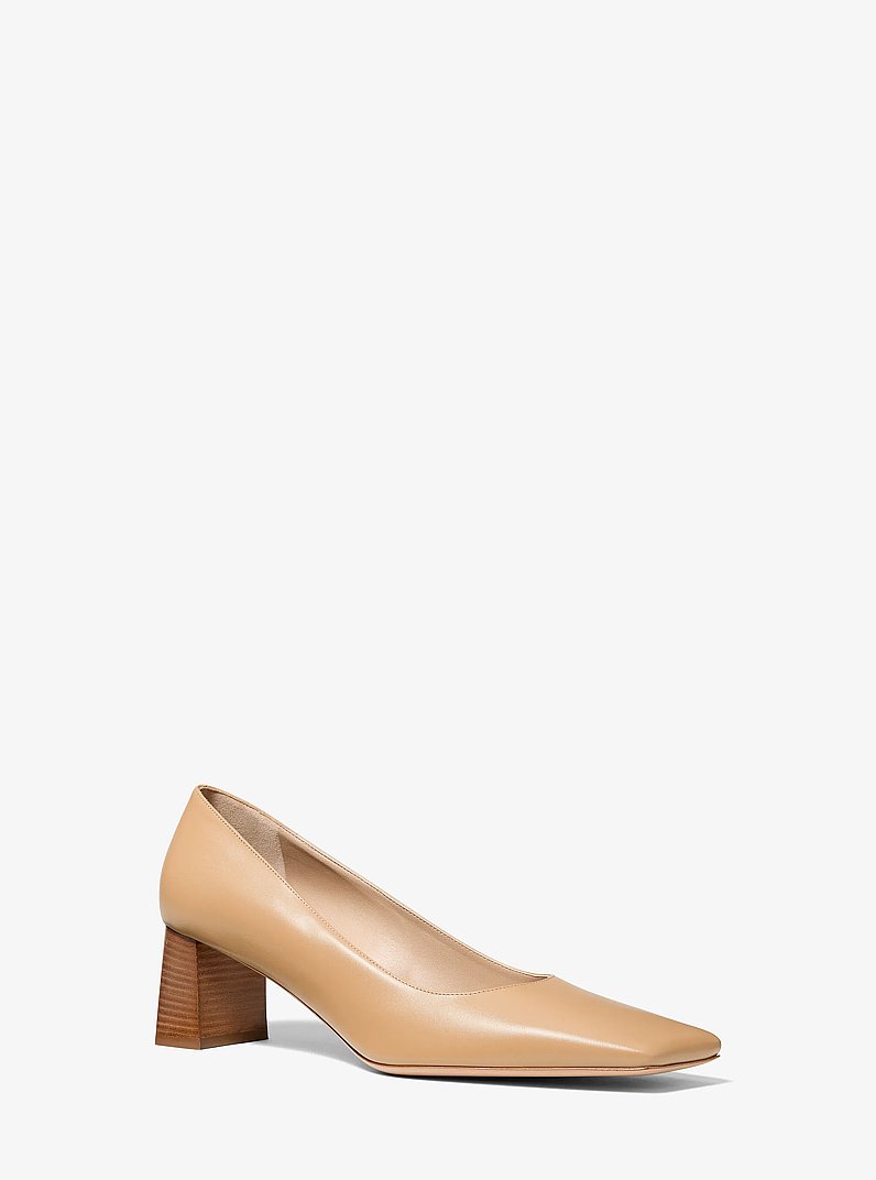 Maria Leather Pump in FAWN | Michael Kors