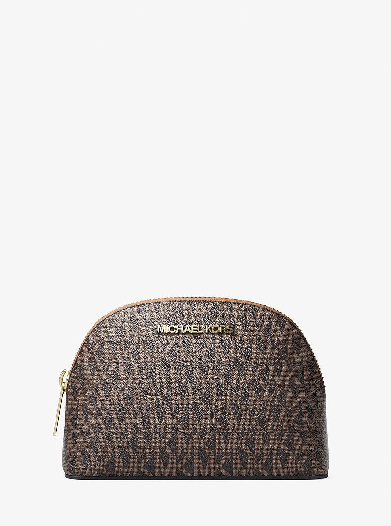 Trousse de toilette Jet Set de taille moyenne &agrave; logo Signature in BRUN | Michael Kors