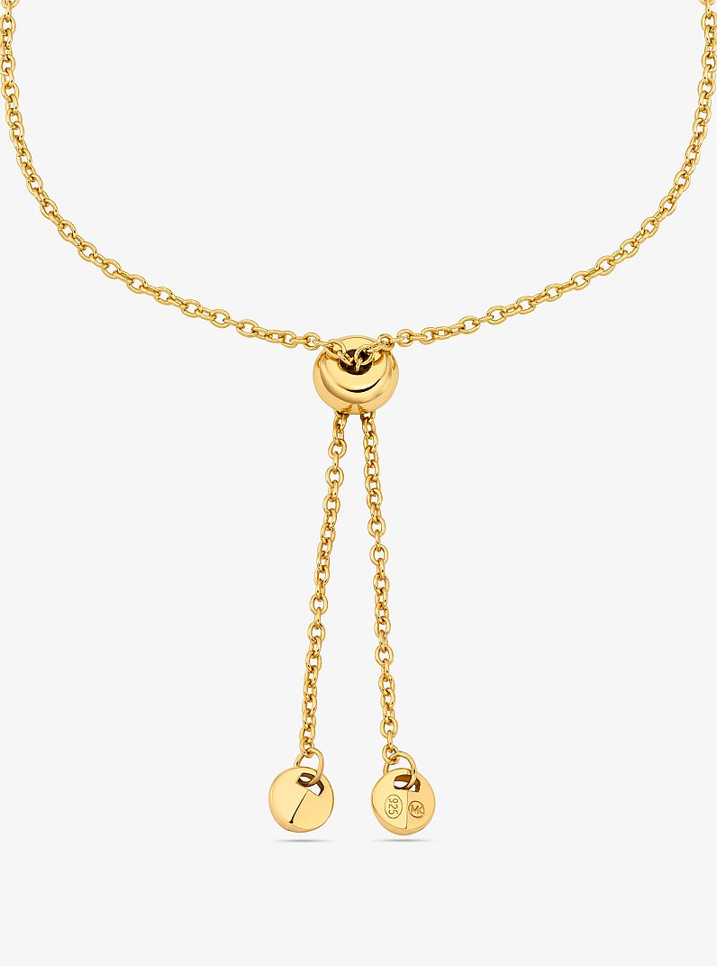 Fulton Precious Metal-Plated Sterling Silver Slider Bracelet in GOLD | Michael Kors