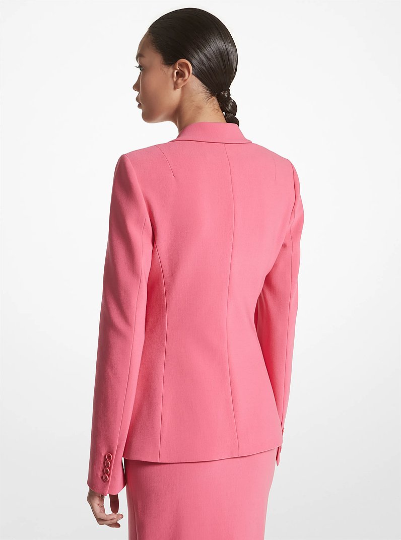 Stretch Pebble Crepe Blazer in AZALEA | Michael Kors