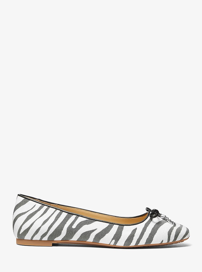 Nori Zebra Jacquard Ballet Flat in BLACK COMBO | Michael Kors