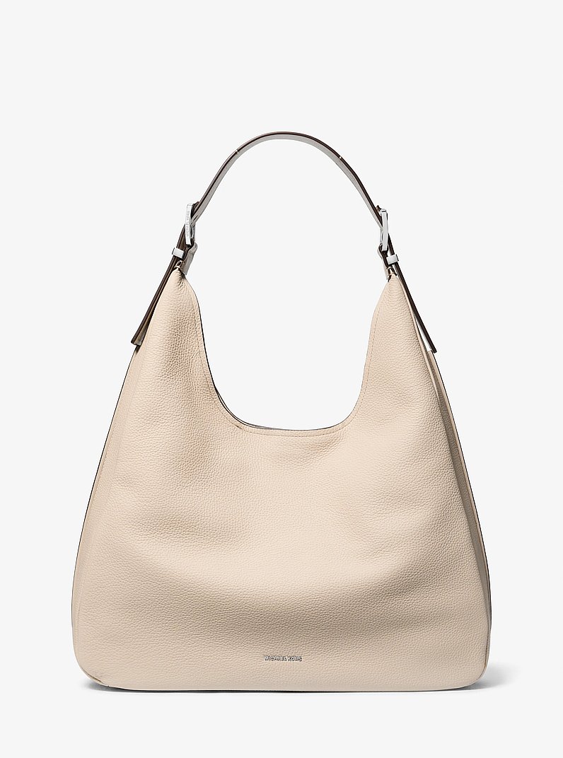 Hobo Bag Nolita Large aus gekrispeltem Leder in HELLER SAND | Michael Kors