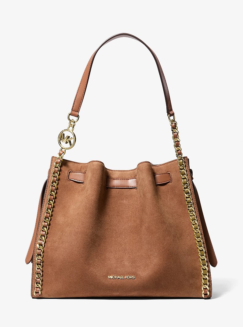 Mina Large Chain Shoulder Bag in LUGGAGE | Michael Kors