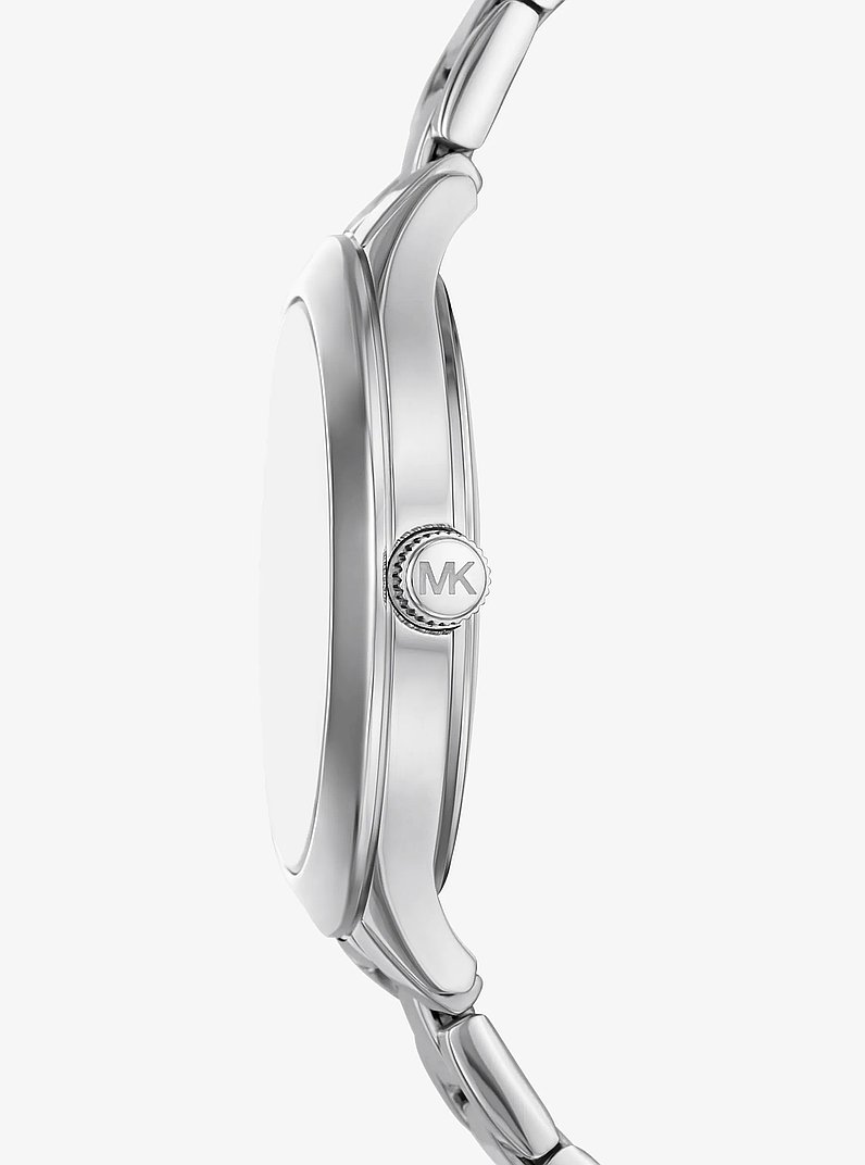 Aspyn Silver-Tone Pavé Watch