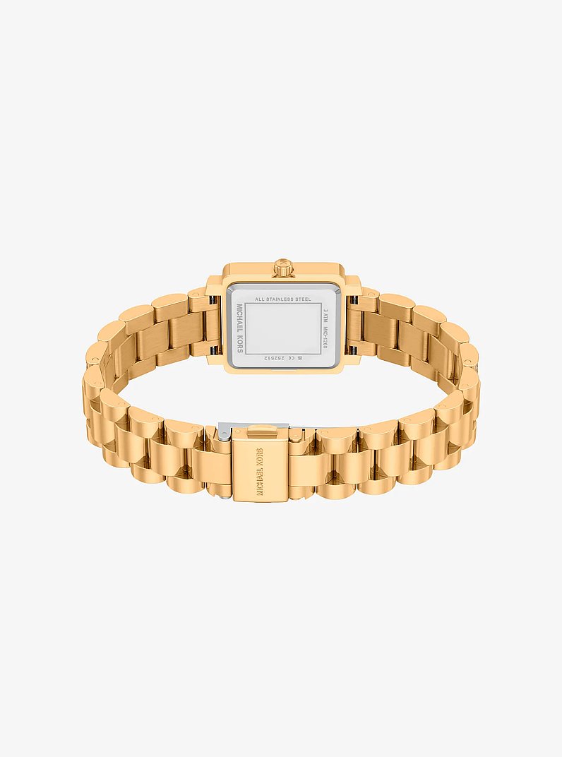 Petite Gwynn Pav&eacute; Gold-Tone Watch in GOLD | Michael Kors