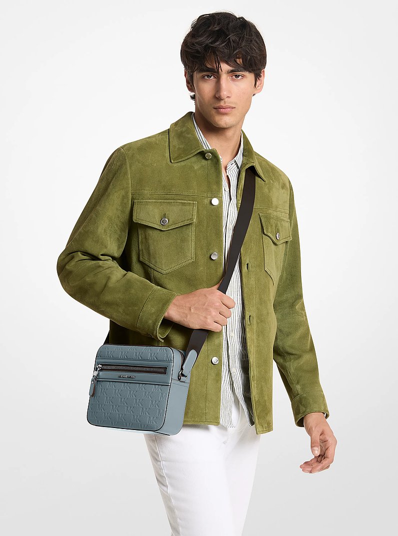 Sac &agrave; bandouli&egrave;re Jet Set en cuir gaufr&eacute; &agrave; logo in CHAMBRAI | Michael Kors