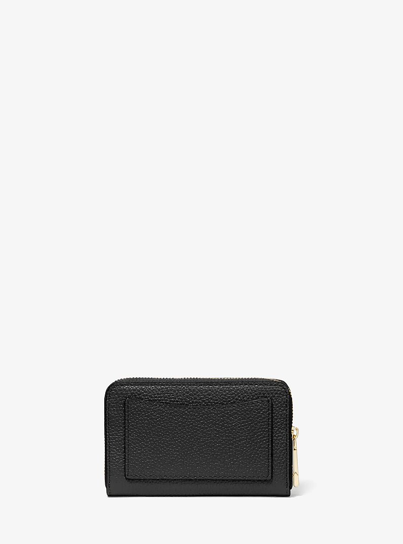Cartera peque&ntilde;a de piel granulada in NEGRO | Michael Kors