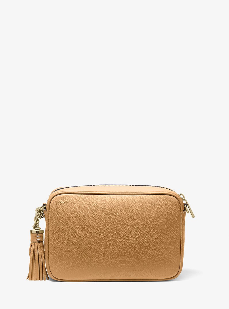 Jet Set Medium Pebbled Leather Crossbody Bag in PALE PEANUT | Michael Kors