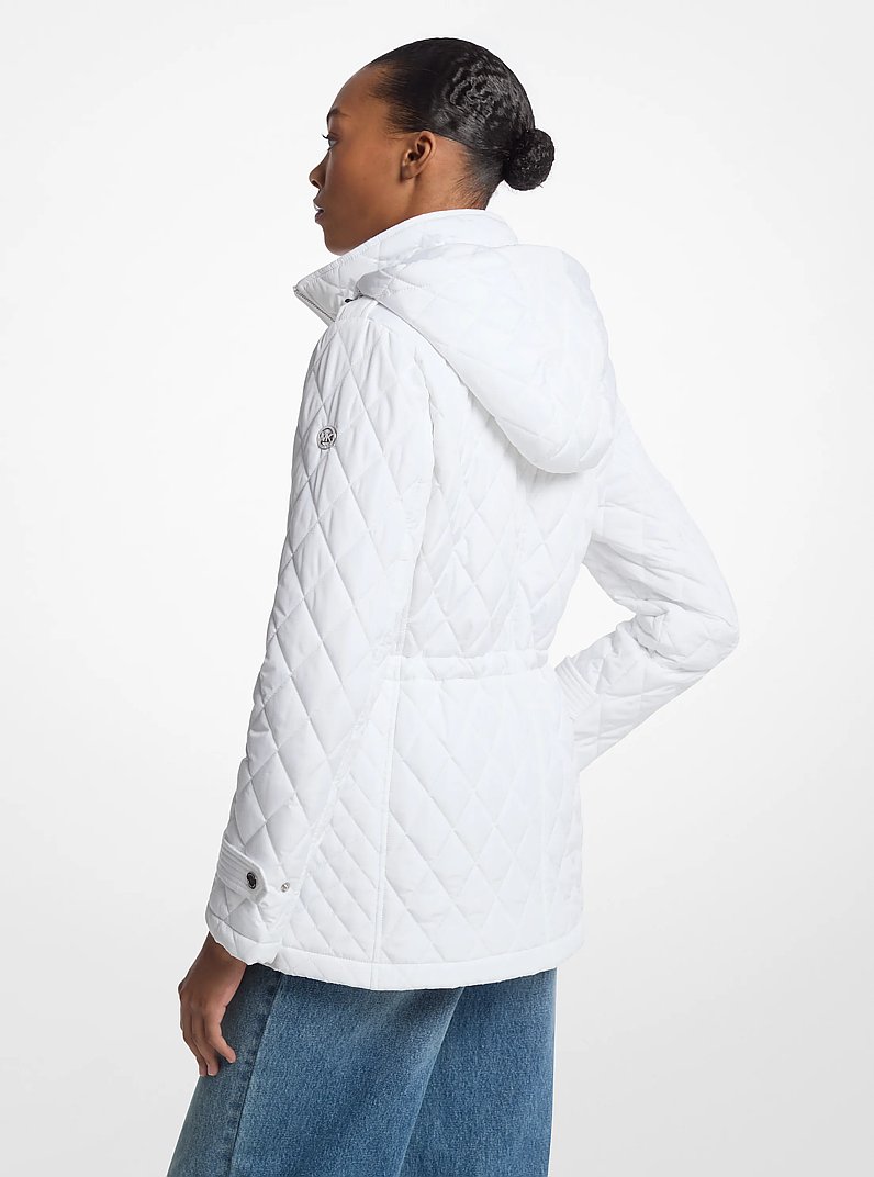 Quilted Hooded Jacket in WHITE | Michael Kors