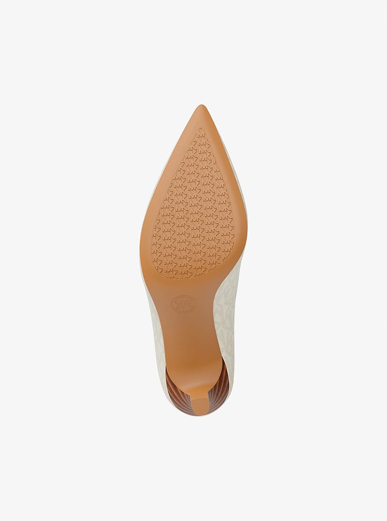 Willa Signature Logo Pump in VANILLA | Michael Kors