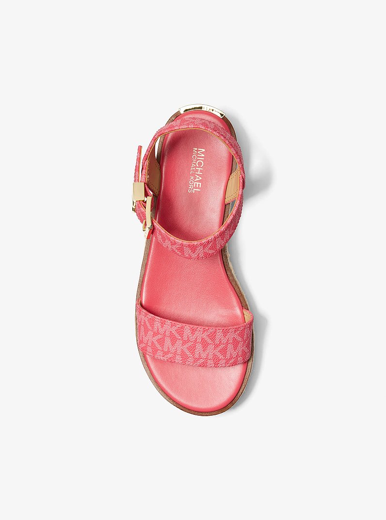 Richie Logo Platform Espadrille Sandal in GERANIUM | Michael Kors