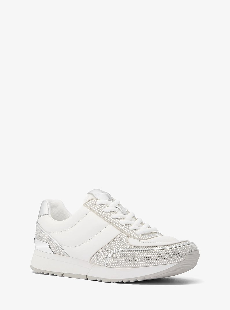 Zapatilla Andi de cuero acolchado con adornos met&aacute;licos in ALUMINIO MULTICOLOR | Michael Kors