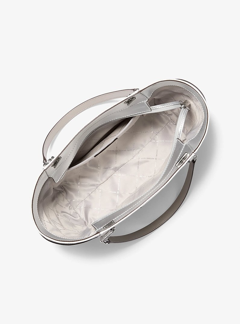Bolso de hombro Jet Set grande con logotipo in PLATEADO | Michael Kors