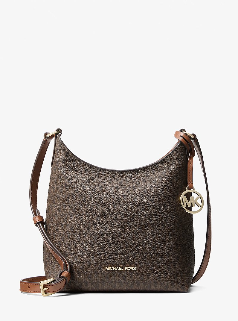 Maya Small Signature Logo Crossbody Bag  in BROWN | Michael Kors