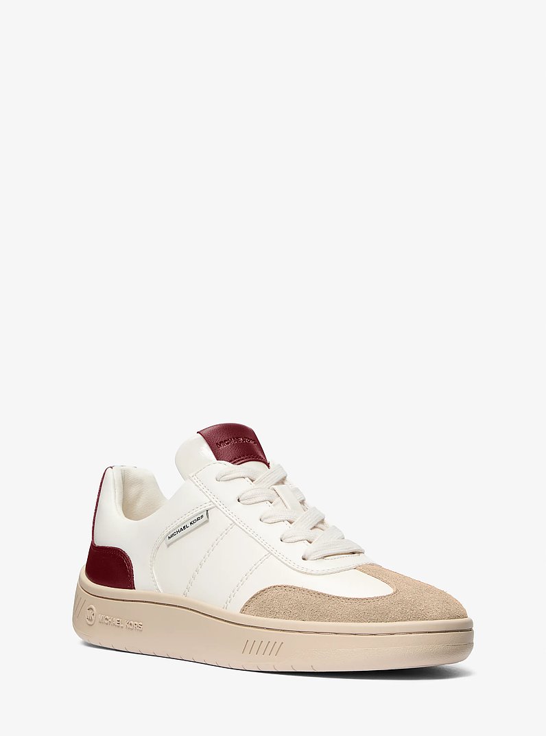 Kai Mixed-Media Sneaker in OXBLOOD MLTI | Michael Kors
