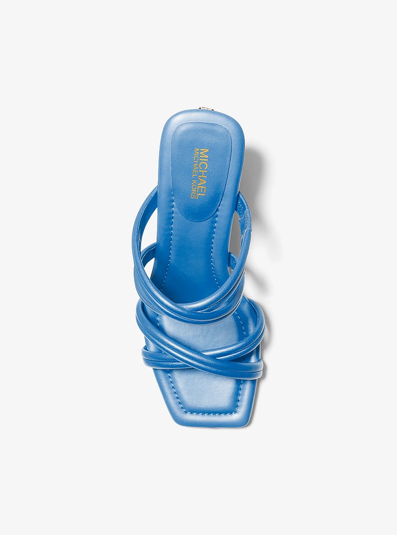 Corrine Leather Sandal in FRENCH BLUE | Michael Kors