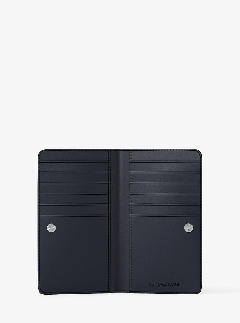 Cooper Large Logo Bi-Fold Card Case in AMIRAL/BLEU P&Acirc;LE | Michael Kors