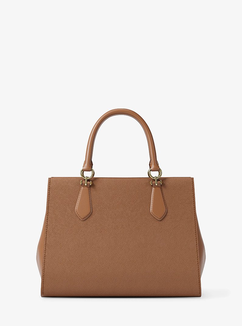 Bolso satchel Marilyn mediano en piel Saffiano in LUGGAGE | Michael Kors