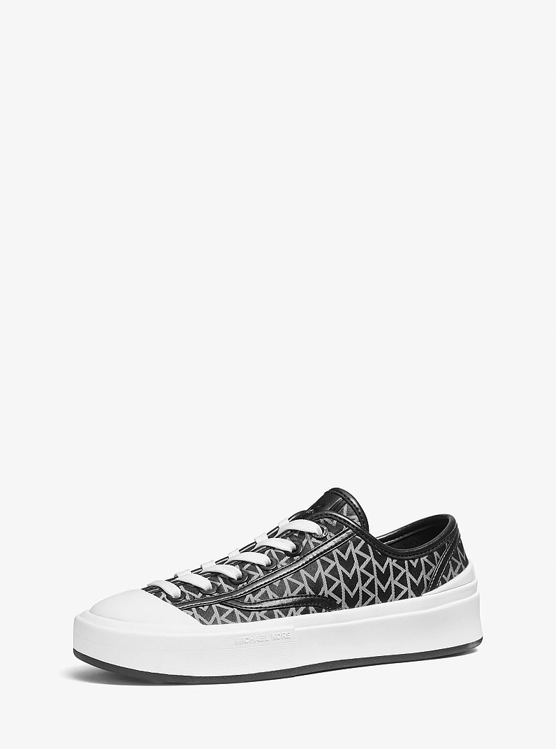 Sneaker Jude con logo jacquard MK2000 in NERO | Michael Kors