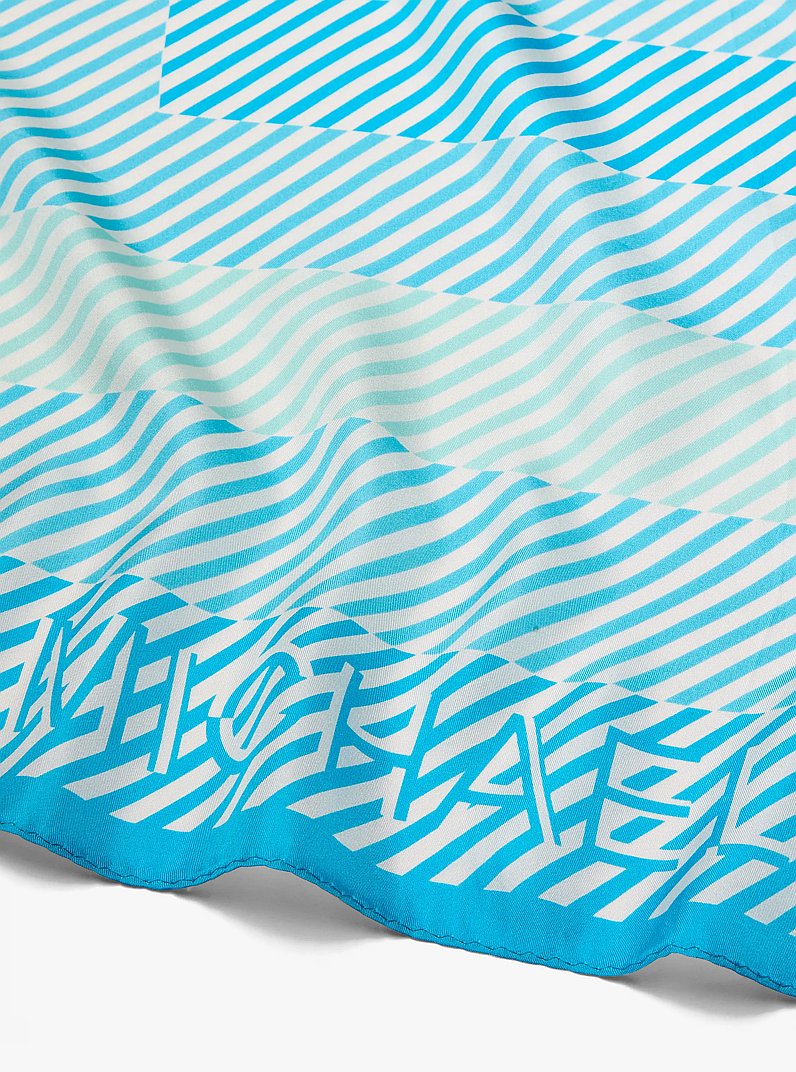 Striped Silk Scarf in MILOS BLUE | Michael Kors
