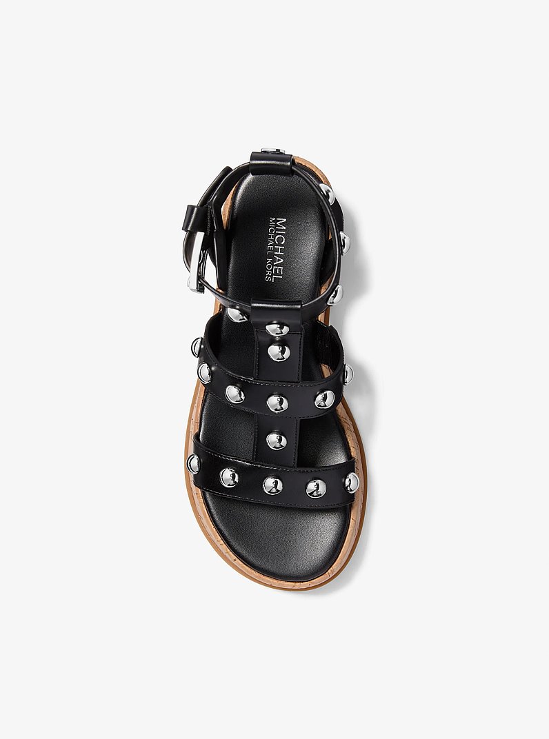 Selah Studded Platform Gladiator Sandal in BLACK | Michael Kors
