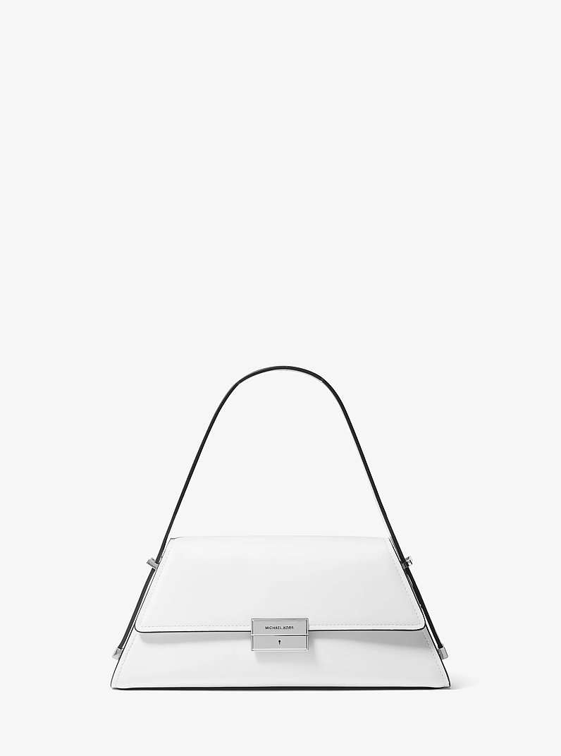 Schultertasche Ludlow Medium aus Leder in OPTIC WHITE | Michael Kors