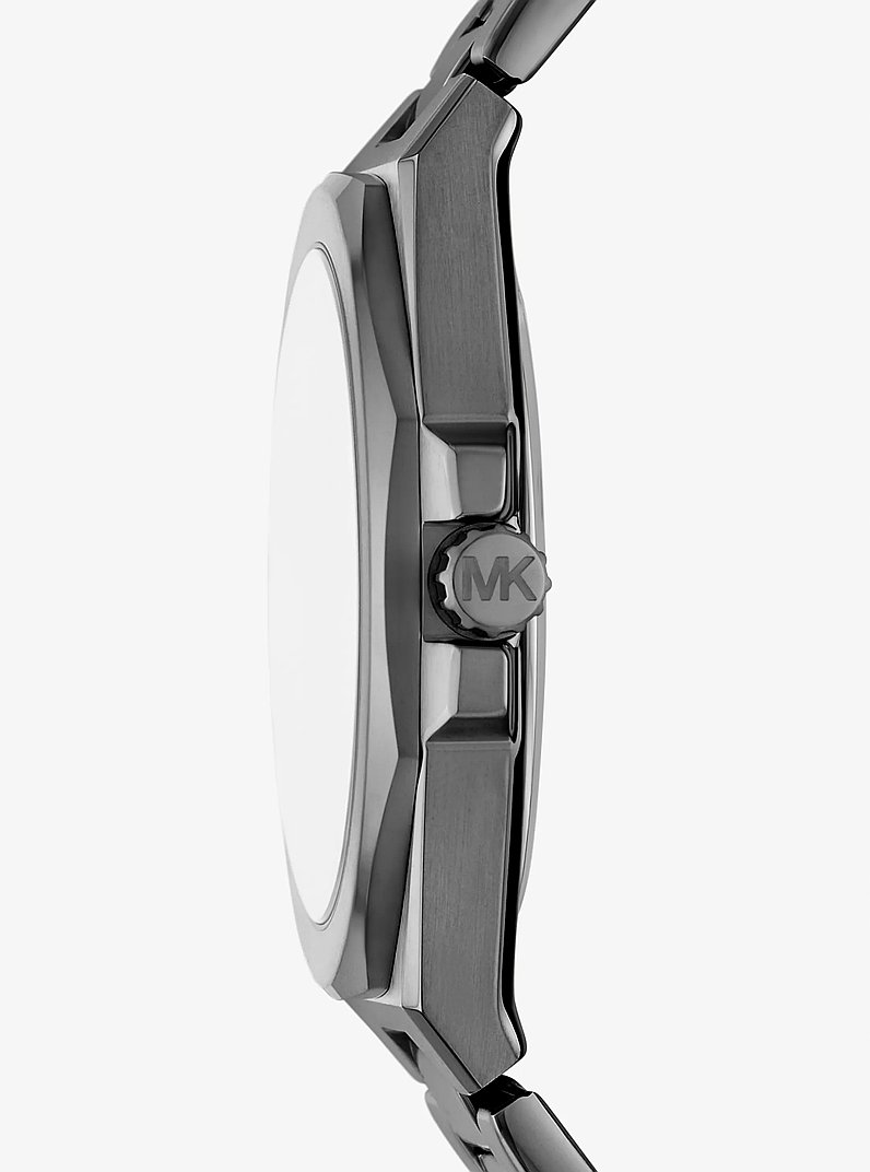 Oversized Callum Gunmetal-Tone Watch and Jewelry Gift Set in