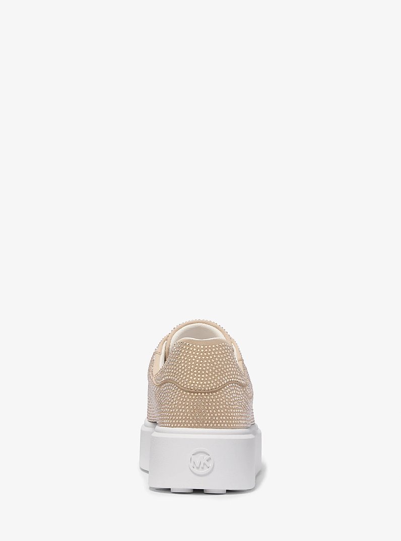 Romey Embellished Platform Sneaker in OAT | Michael Kors