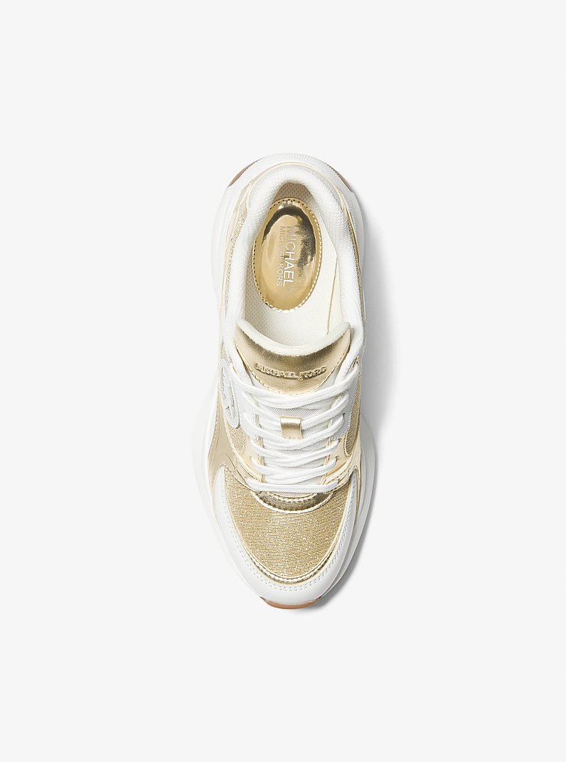 Sneaker Zuma in mesh metallizzato glitterato con inserti metallizzati
