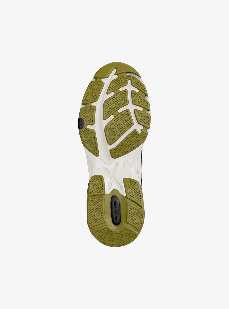 Leo Mixed-Media Trainer in PSTACHIO MLT | Michael Kors