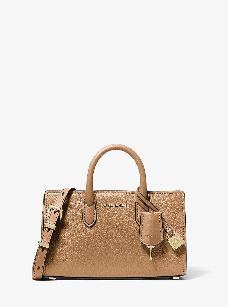 Scarlett Extra-Small Leather Crossbody Bag in HUSK | Michael Kors