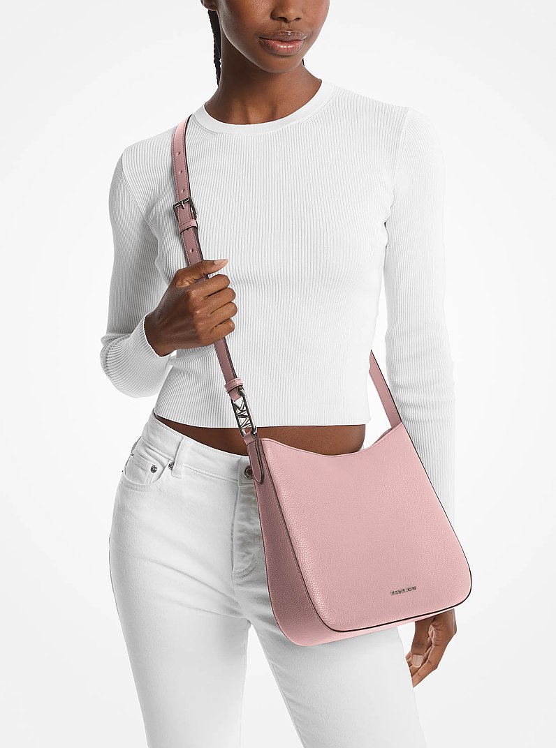 Kensington Large Pebbled Leather Crossbody Bag in SMOKEY ROSE | Michael Kors
